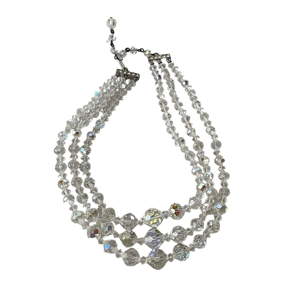 Triple Strand Women's Layered Beaded Statement Necklace‎ Fashion Fast Shipping